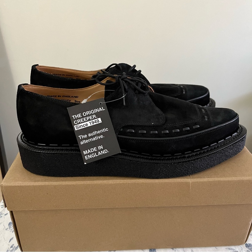 George Cox “DIANO GIBSON” Black Suade Size 9 Men’s UK / Size 10 US MENS